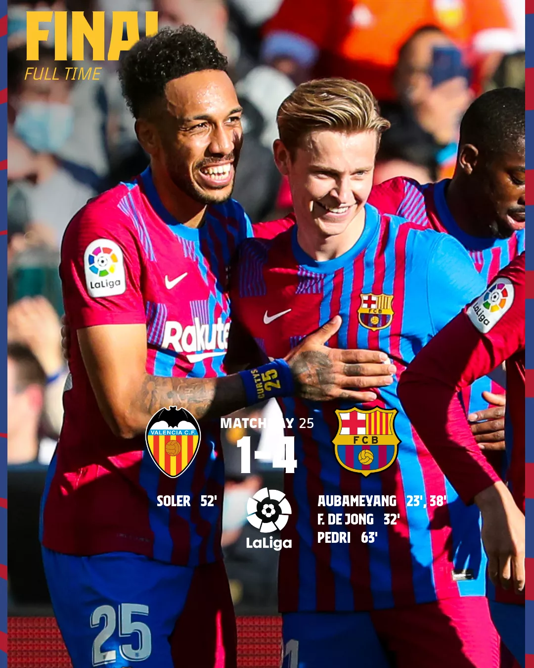 巴萨对瓦伦西亚回放（美羊羊双响！巴萨客场4-1大胜瓦伦西亚）