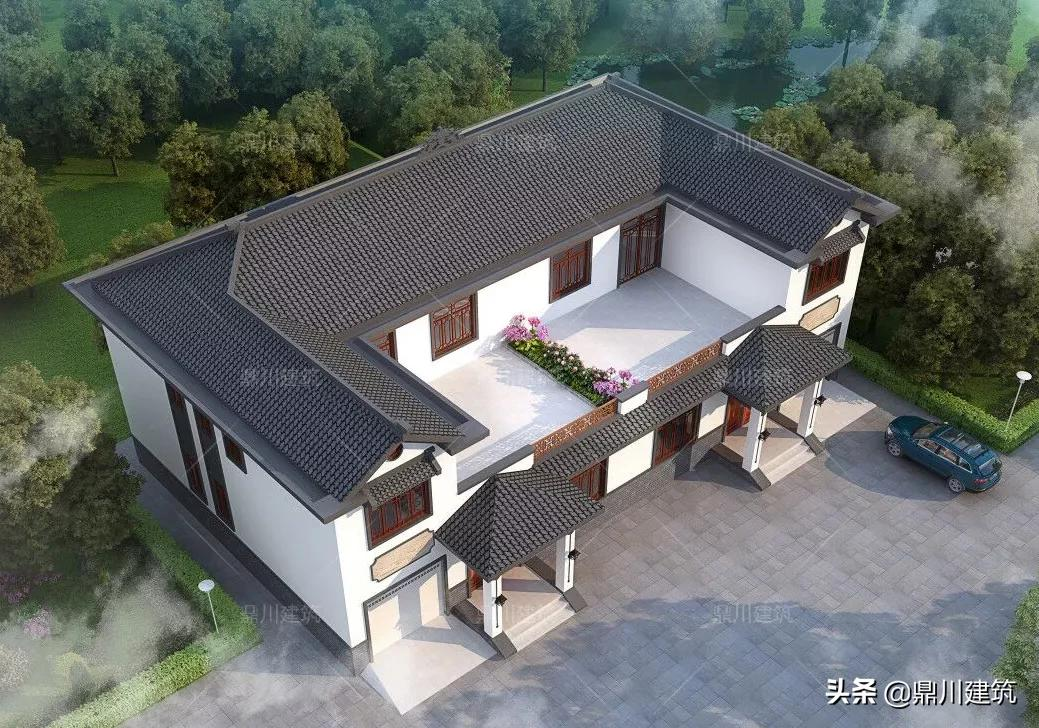 4套带车库的双拼别墅,相互独立又省宅基地,居住生活互不干扰