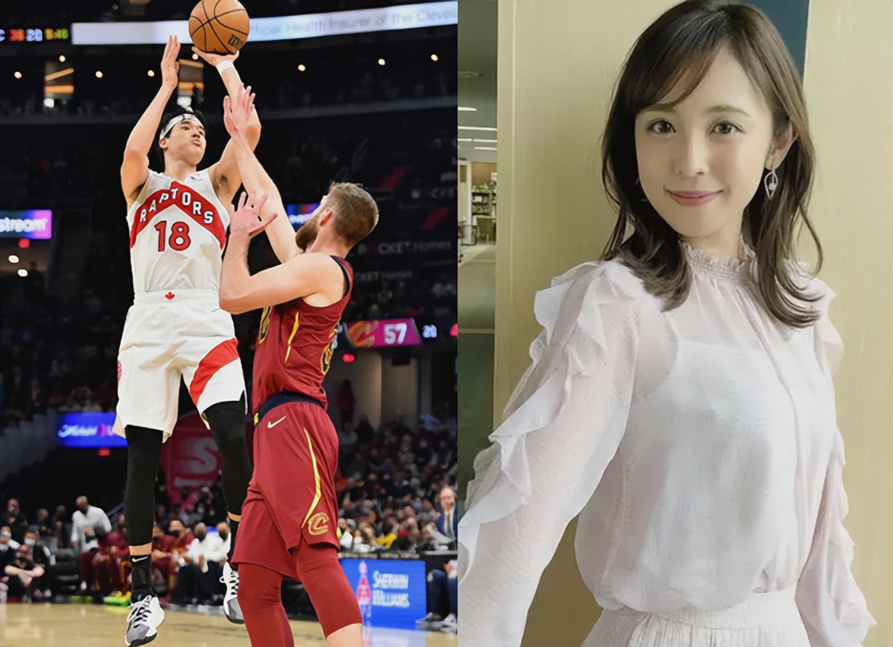 日本世界杯女主持人(日本美女主播嫁给渡边雄太，身高悬殊40CM！NBA太太团一股清流)