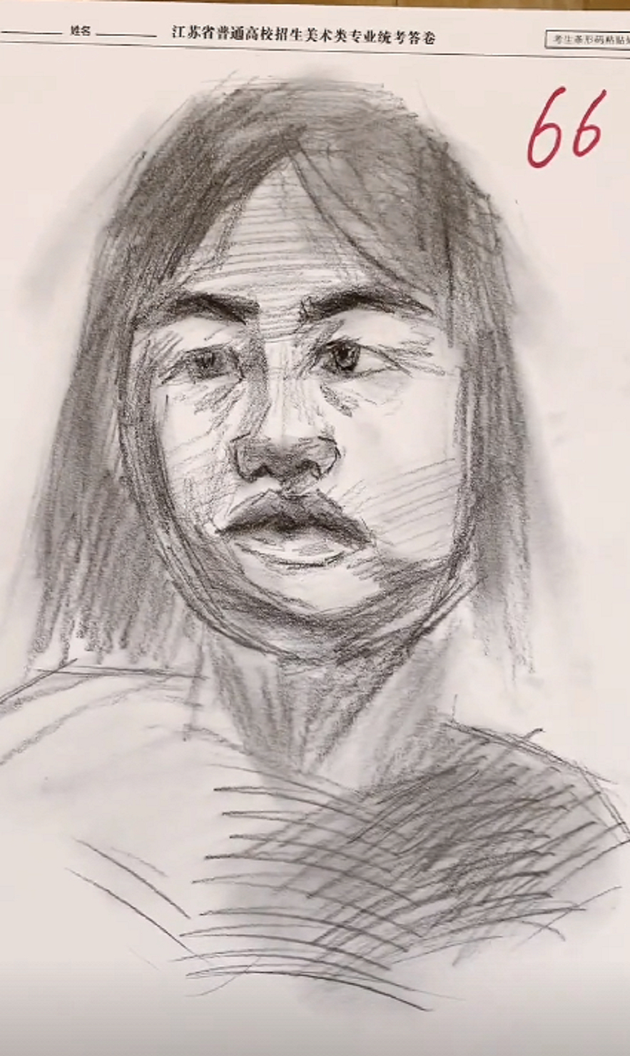 江苏美术统考，考生们有些敷衍，低分试卷曝光，灵魂画手作品走红