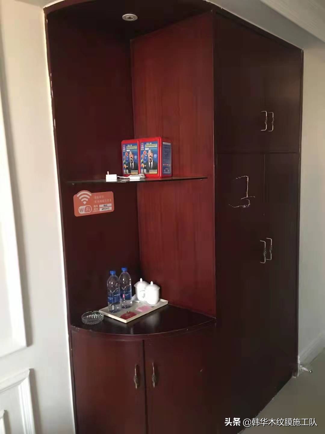 聊一下在武汉酒店翻新使用木纹膜贴膜改色一个衣柜要多少钱