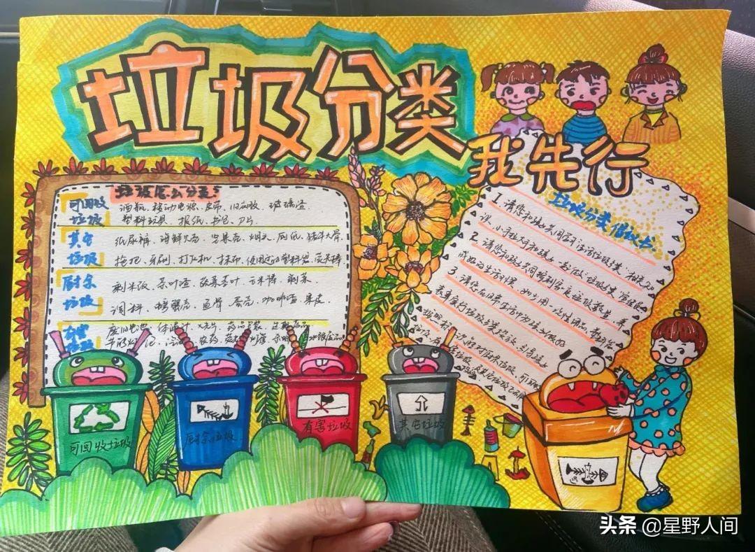 2022垃圾分类手抄报+环保儿童画，60副经典收藏版