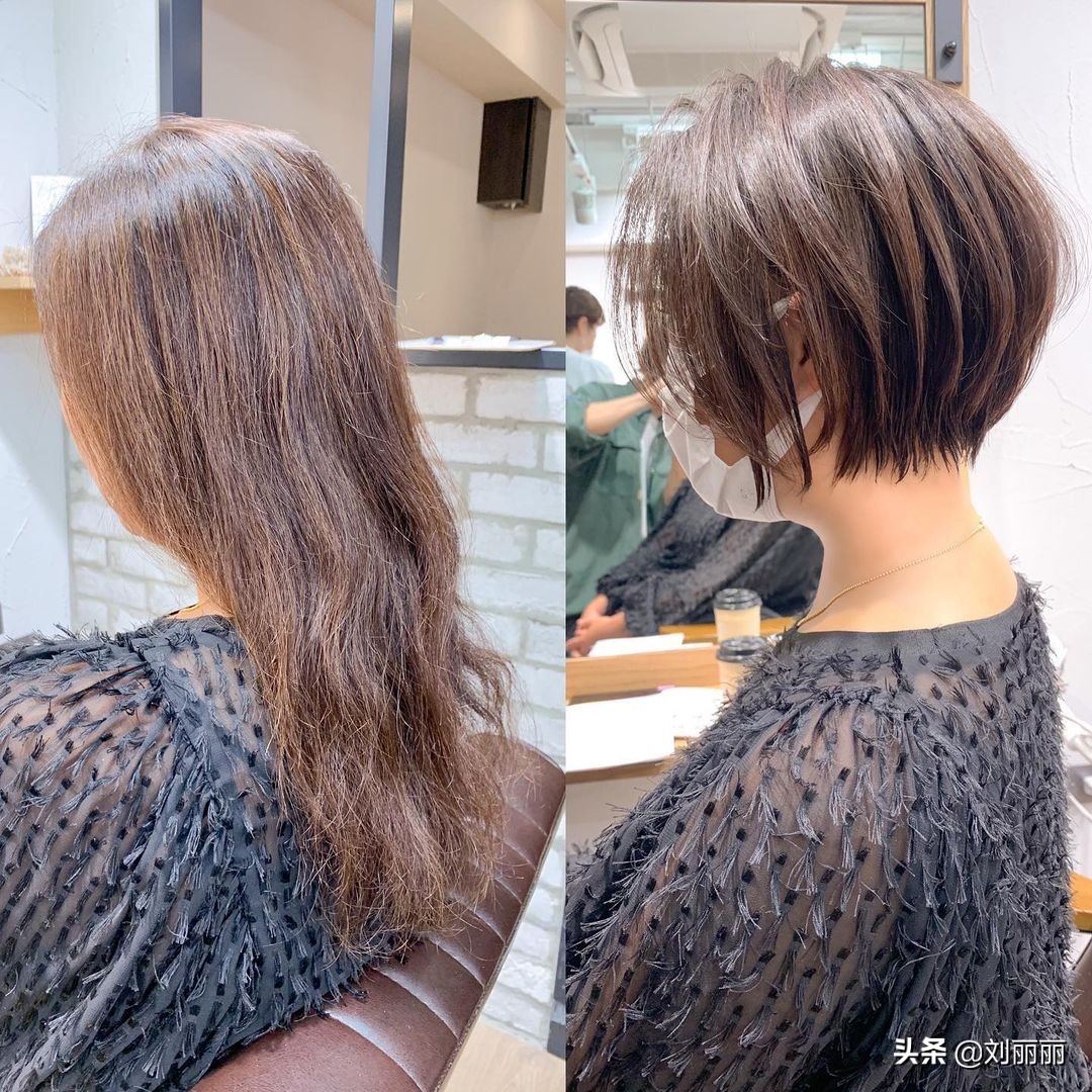 其实中年女性更适合剪款修饰头型的立体短发,发型重心上移特别显年轻
