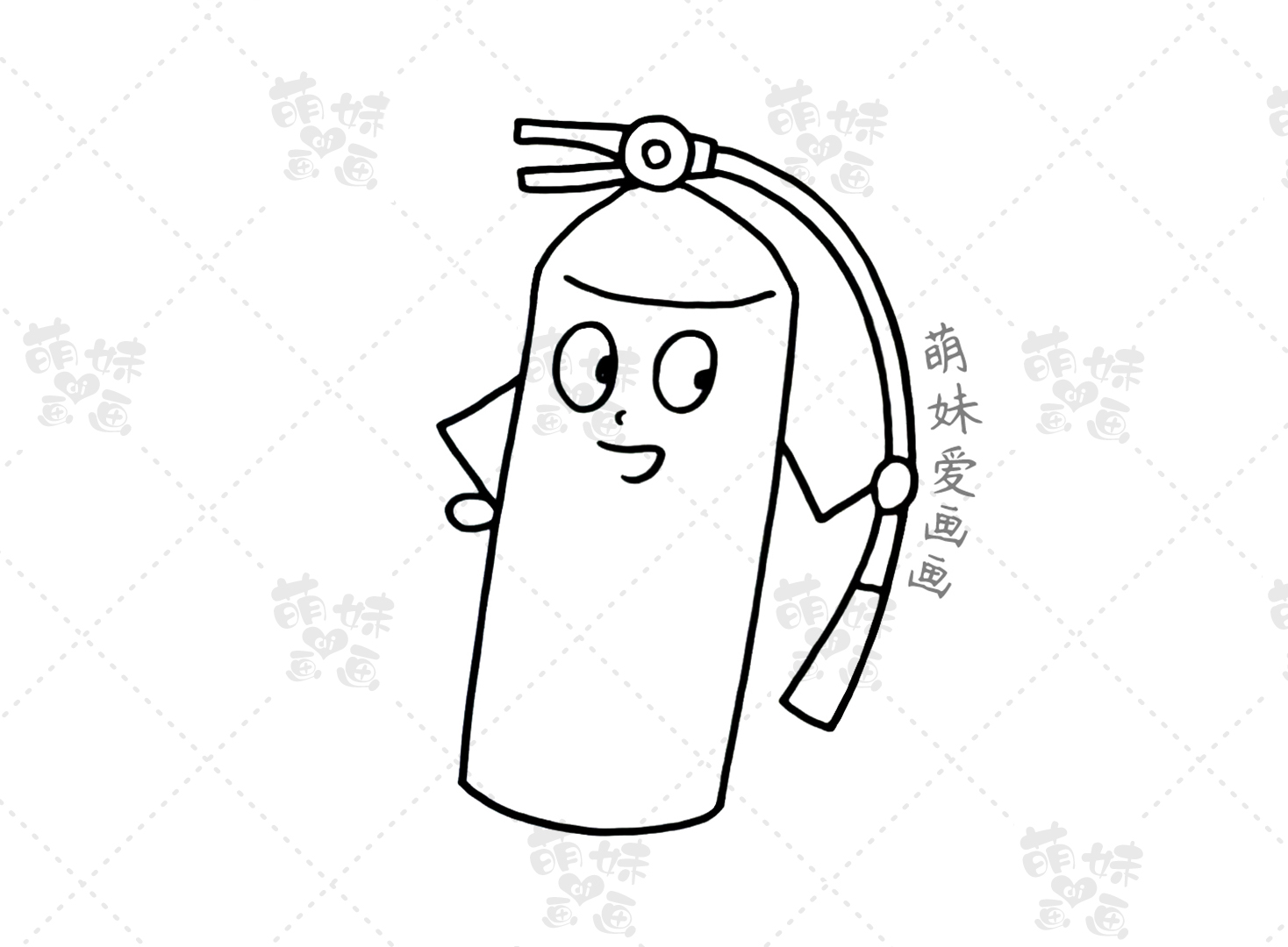 第二款简笔画:灭火器第一款简笔画:消防员我们用消防栓和水的造型作为
