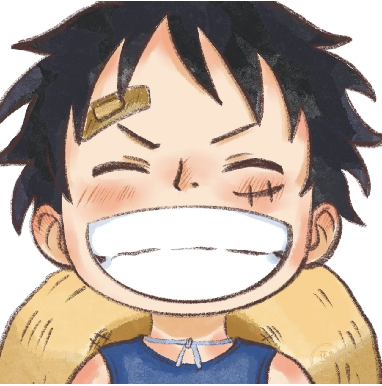 微笑的图片(海贼王全员治愈笑容头像,生活就该大笑起来)