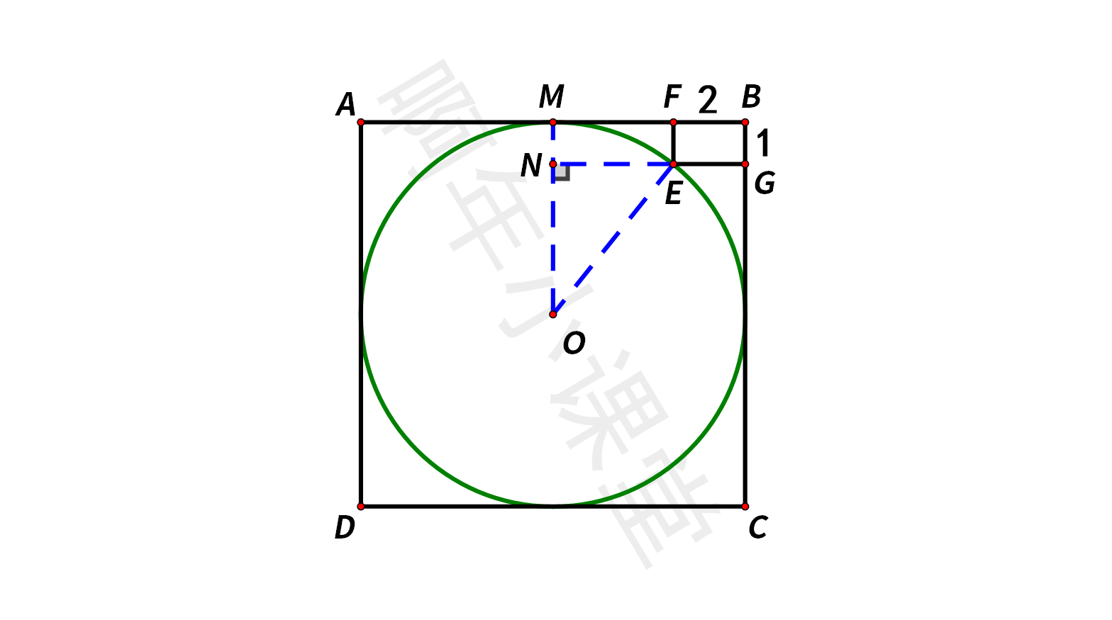 由勾股定理,可得oe05=on05 ne05,即r05=(r-1)05 (r-2)05