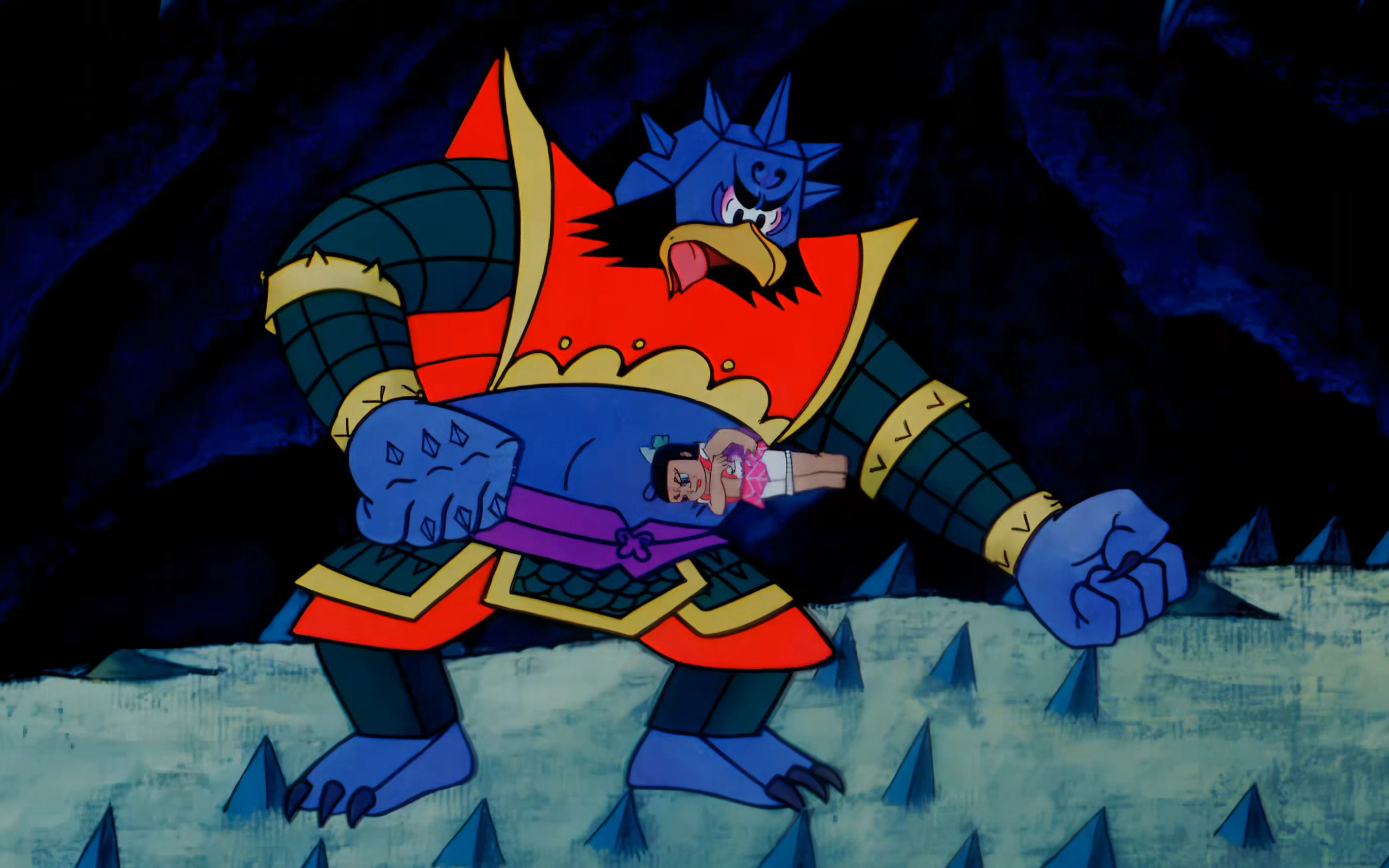 然后就是钢牙大王,金刚大王,这两种妖怪都是典型的"坏蛋"类型,但也