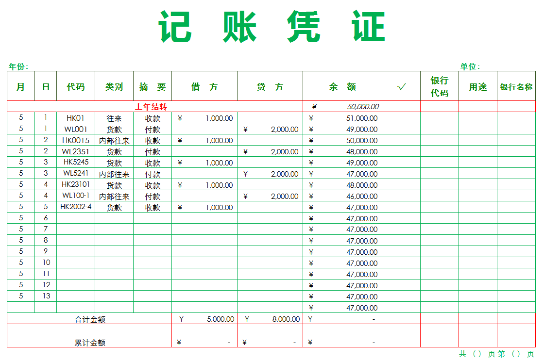发现一28岁的女会计，做的56份excel会计凭证模板，美观又实用