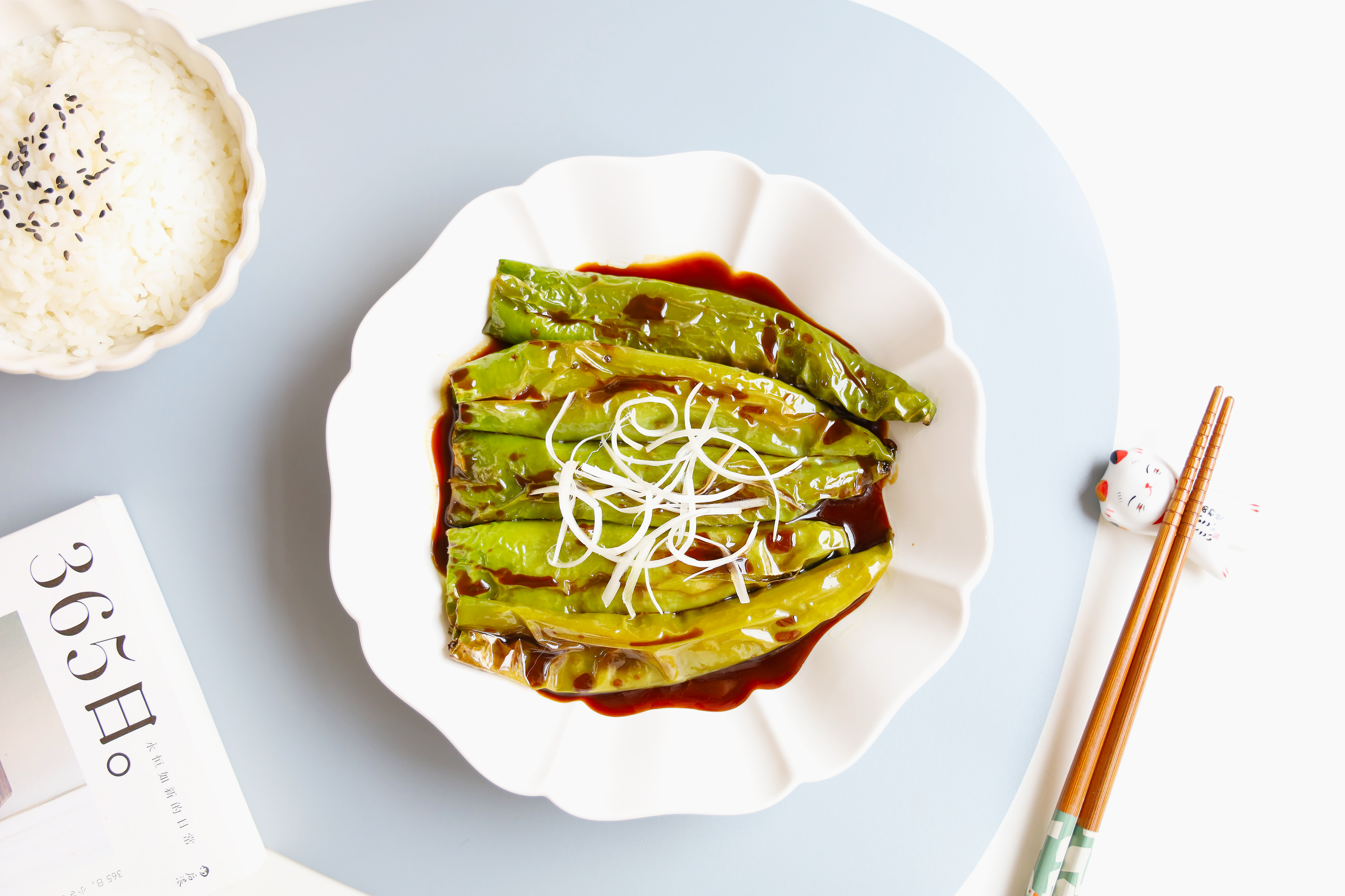 懒人快手菜，用空气炸锅做虎皮青椒原来如此简单