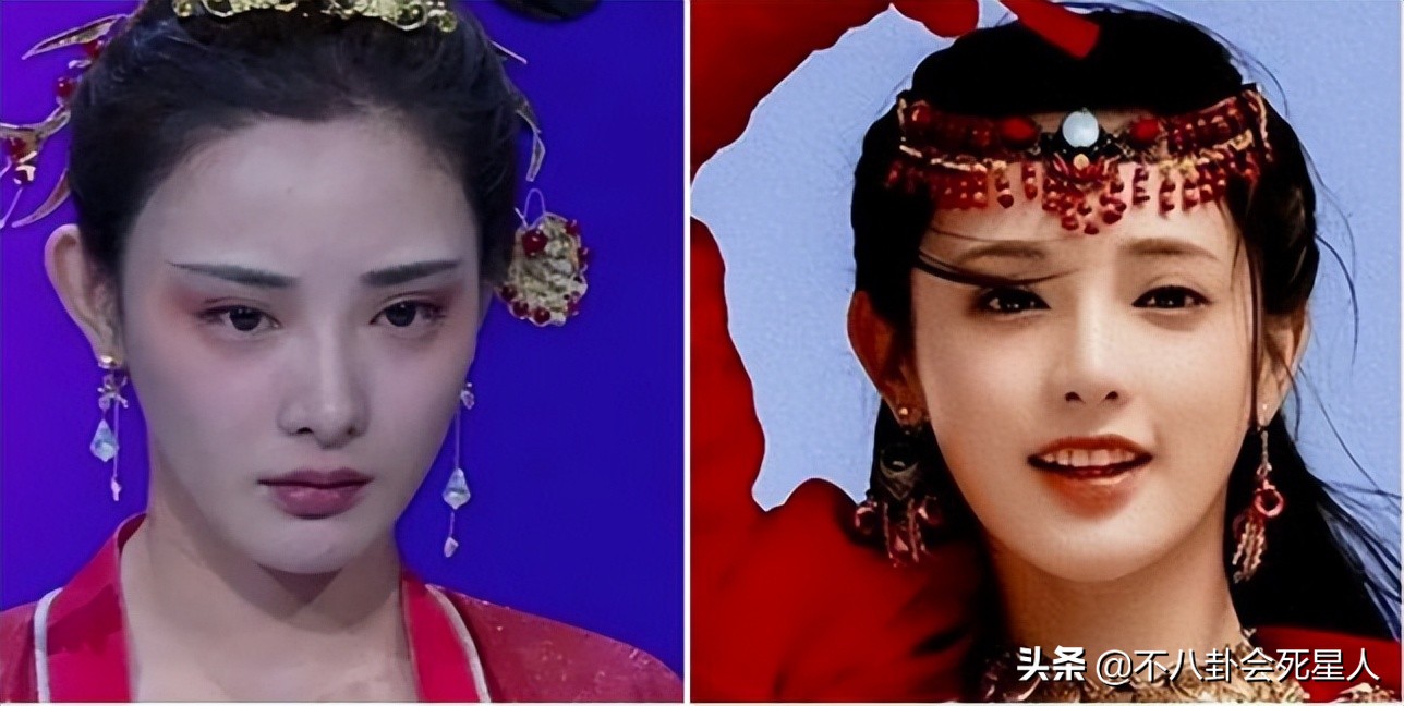 娱乐圈“一眼美人”太多了，全靠妆容造型加持，样貌缺点很明显