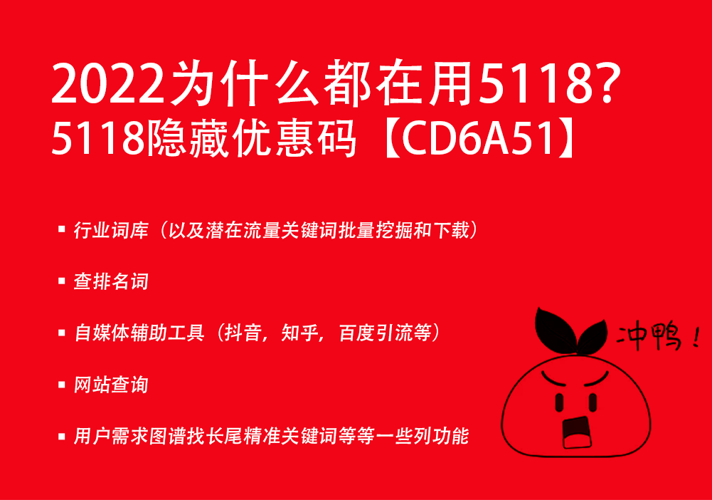 5118优惠码怎么用？