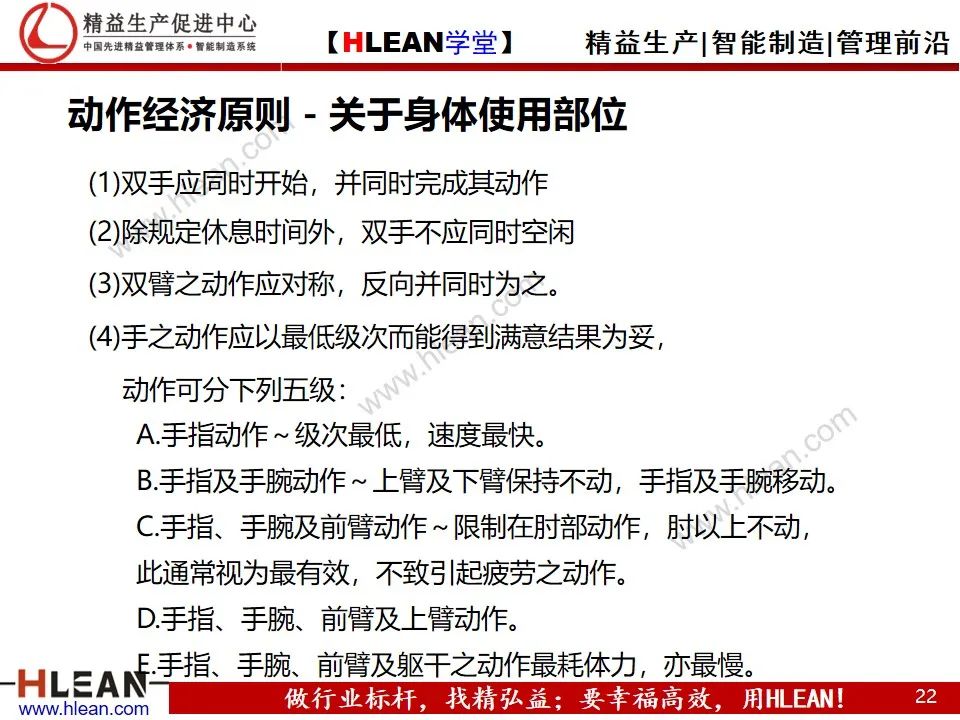 「精益學堂」動作效率的分析與改善