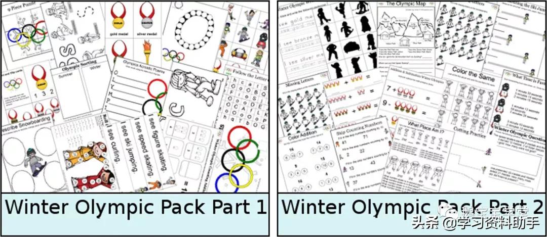 北京奧林匹克運動會英文手抄報（免費領：冬奧會手抄報-All About Winter Olympics(含資源））
