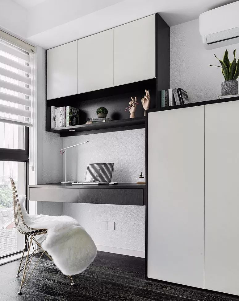 108㎡现代简约三居，卧室背景墙还能这样设计