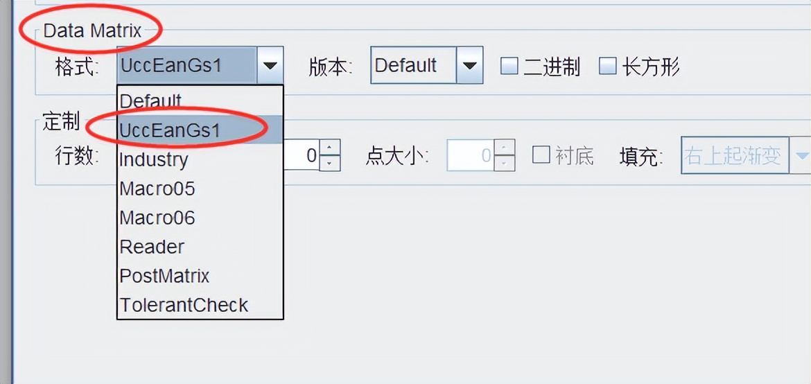 可变二维码打印软件有关GS1 Data Matrix的制作步骤