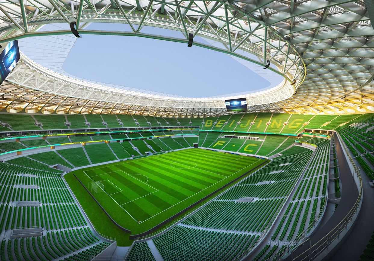 北京工人体育场改造效果图(北京新工体"看台碗"轮廓初现,结构对标欧洲