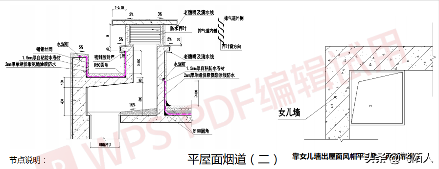 屋面露台节点大样做法（一）