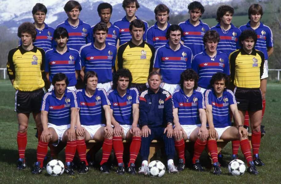 1984欧洲杯法国队全家福主教练: hidalgo1 baratelli 2 amoros 3