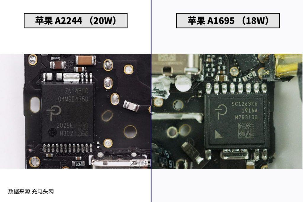 功率差2W有何区别？苹果20W和18W充电器拆解对比