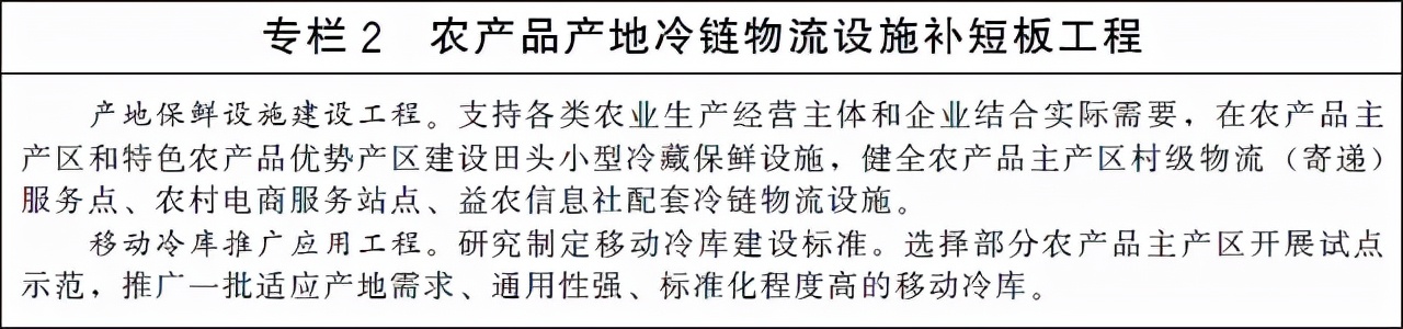 国务院办公厅关于印发“十四五”冷链物流发展规划的通知