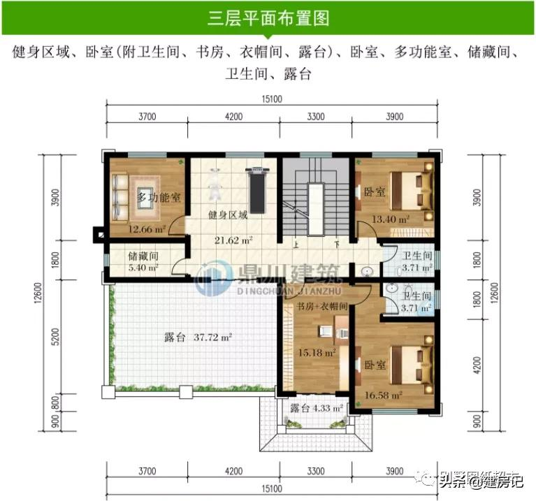 开间15米，江苏8款别墅，每一套都各有特点，符合乡村风水讲究