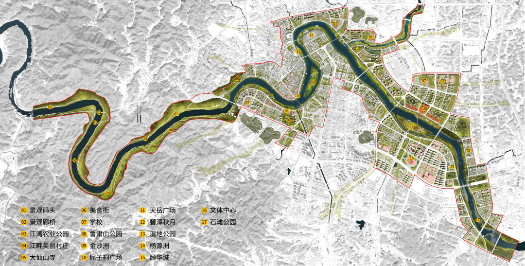 一江山水诗城 • 两岸百里画廊 / HD湖南设计