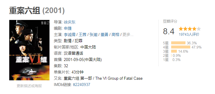 《重案六组》国产刑侦剧的巅峰，竟然没有上9分，够离谱