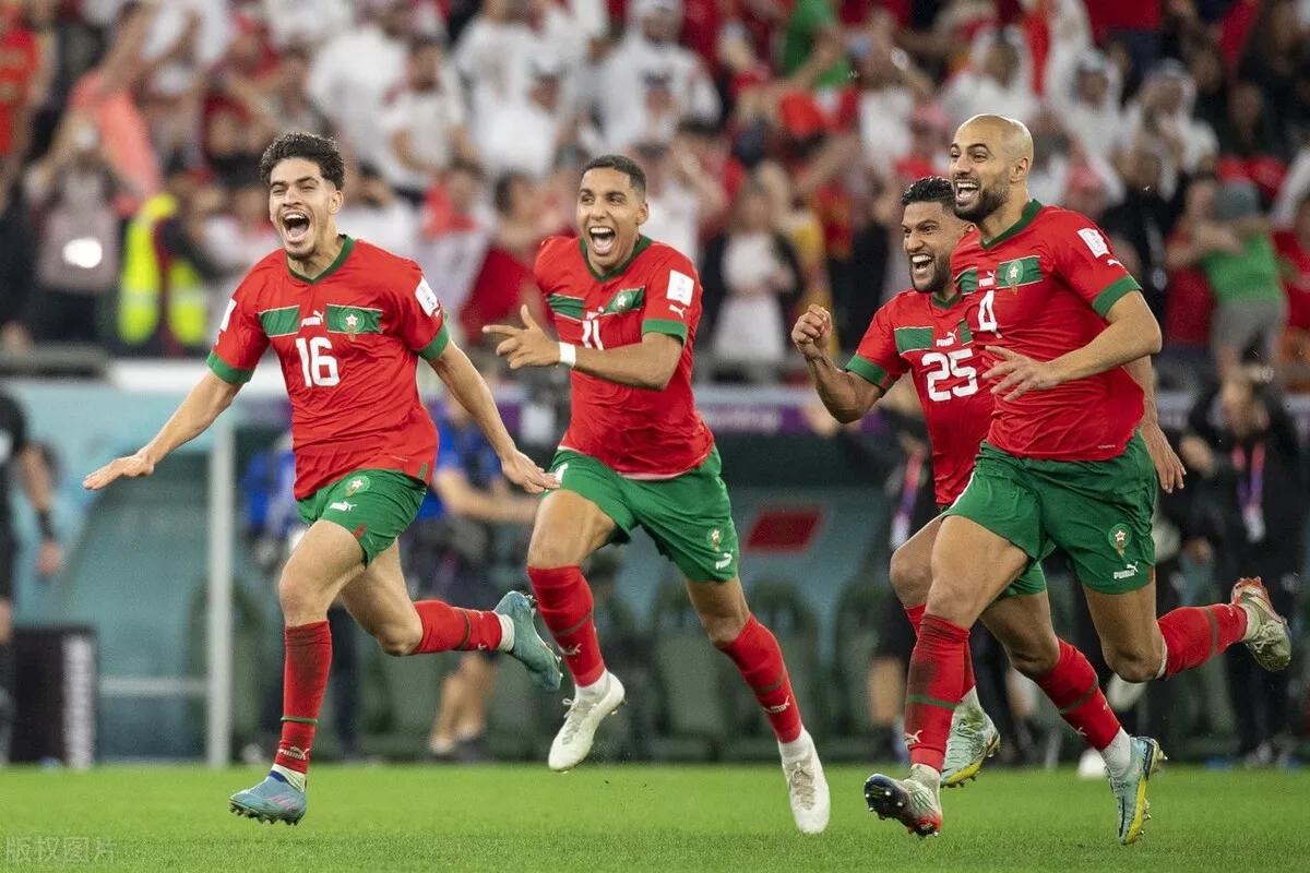 2022年世界杯摩洛哥国家队（世界杯，北非雄狮摩洛哥队野心勃勃，来势汹汹，打进决赛指日可待）