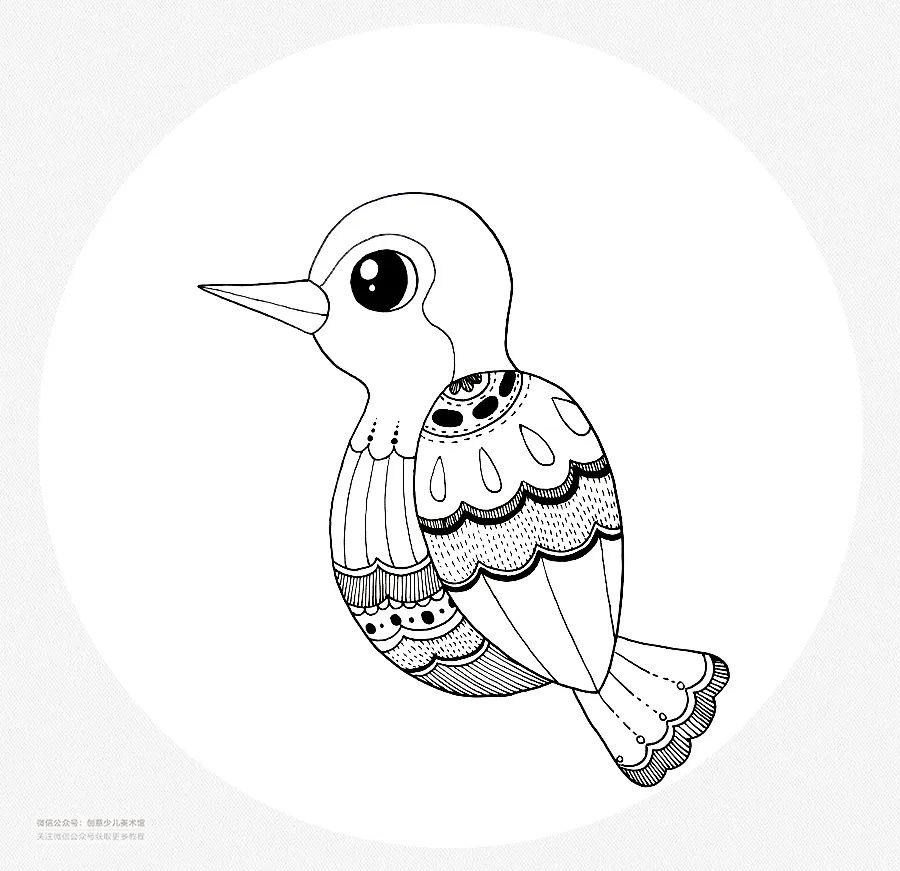 儿童画教程|春季美术课程《鸟语花香春意浓》