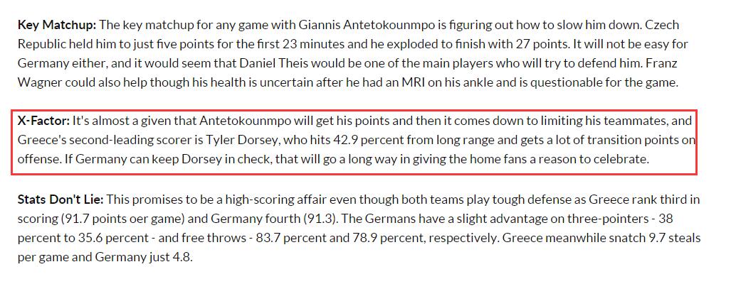 2022年世界杯预选赛德国战绩(德国爆冷赢希腊？FIBA官网列X因素：围剿字母哥外封锁归化后卫)