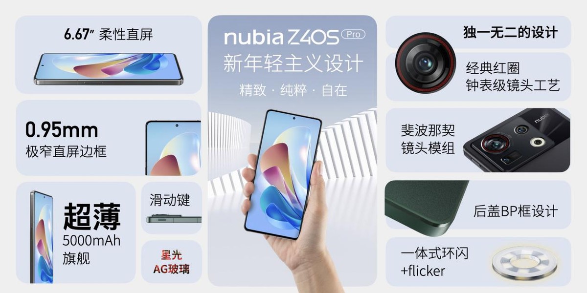 《努比亚Z40S Pro发布 以S级性能和Pro级影像树立直屏旗舰新标杆》