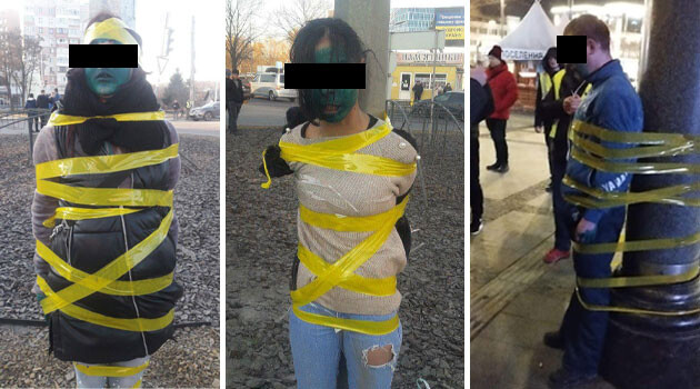 美女被绑视频图片大全(乌克兰出现反人类罪行：年轻女孩被绑起来羞辱)