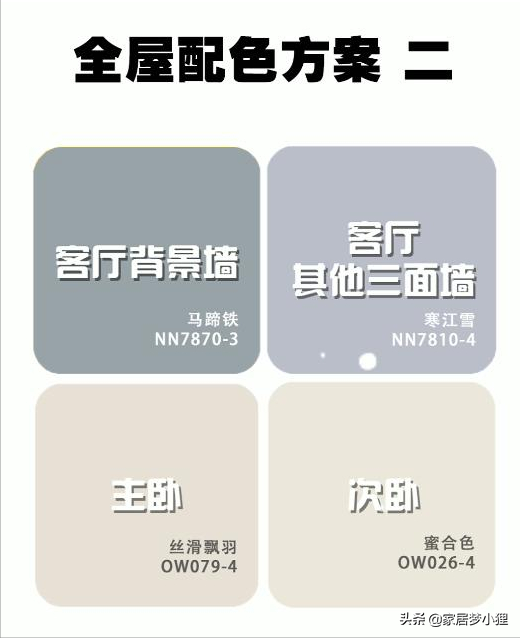 “保姆级”乳胶漆全屋配色，开年装修看完不踩雷