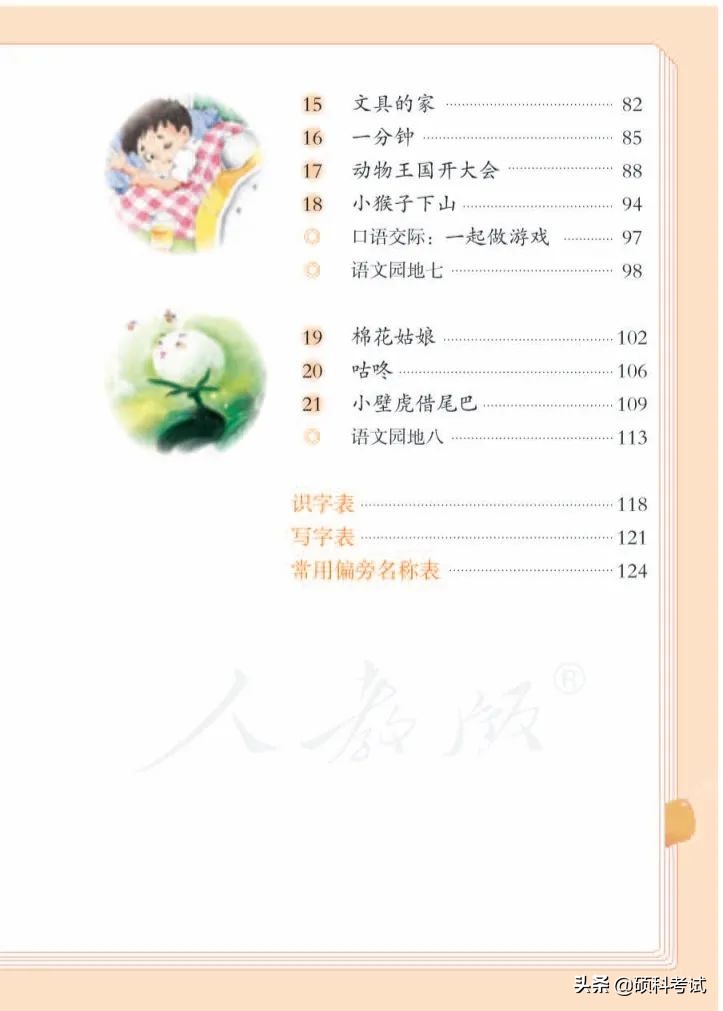 部编版一年级语文（下册）必背内容+古诗+译文+课文中心思想汇总