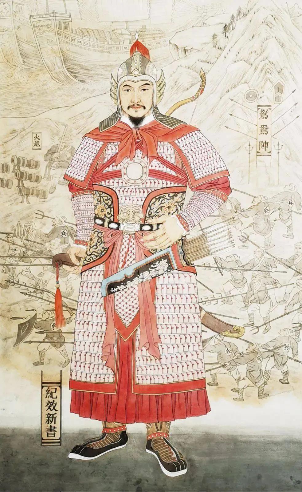 戚继光风流倜傥,爱好读书,世袭登州卫指挥佥事,联合俞大猷等抗击倭寇