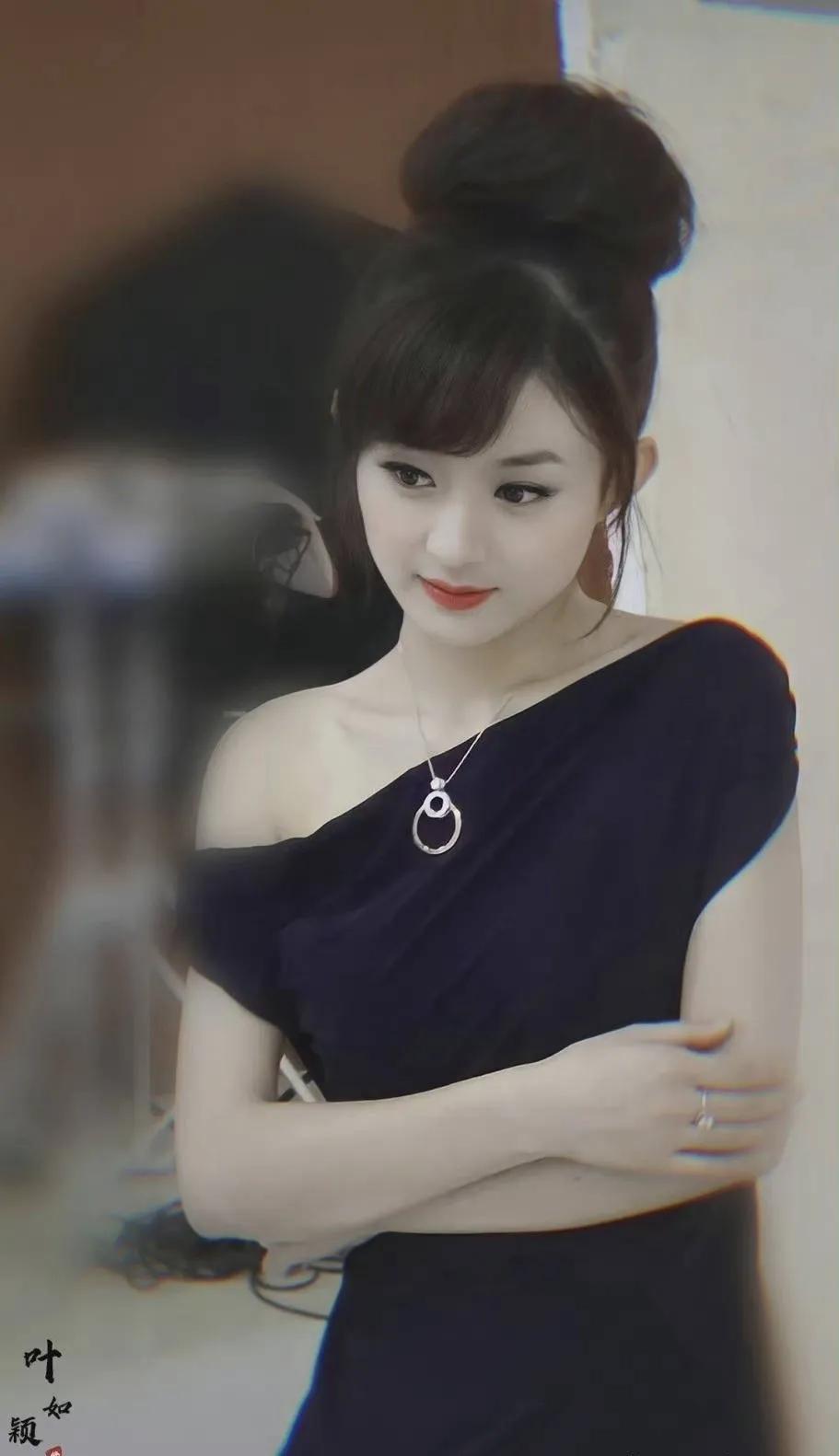 赵丽颖的刘海造型