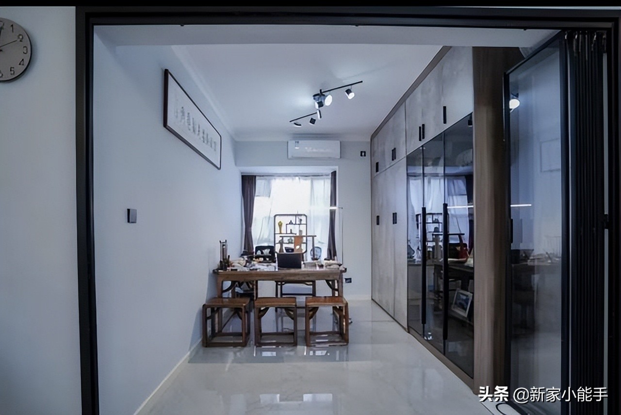 117平四房，舍弃一间房改茶室真会享受，一家三口生活太幸福啦