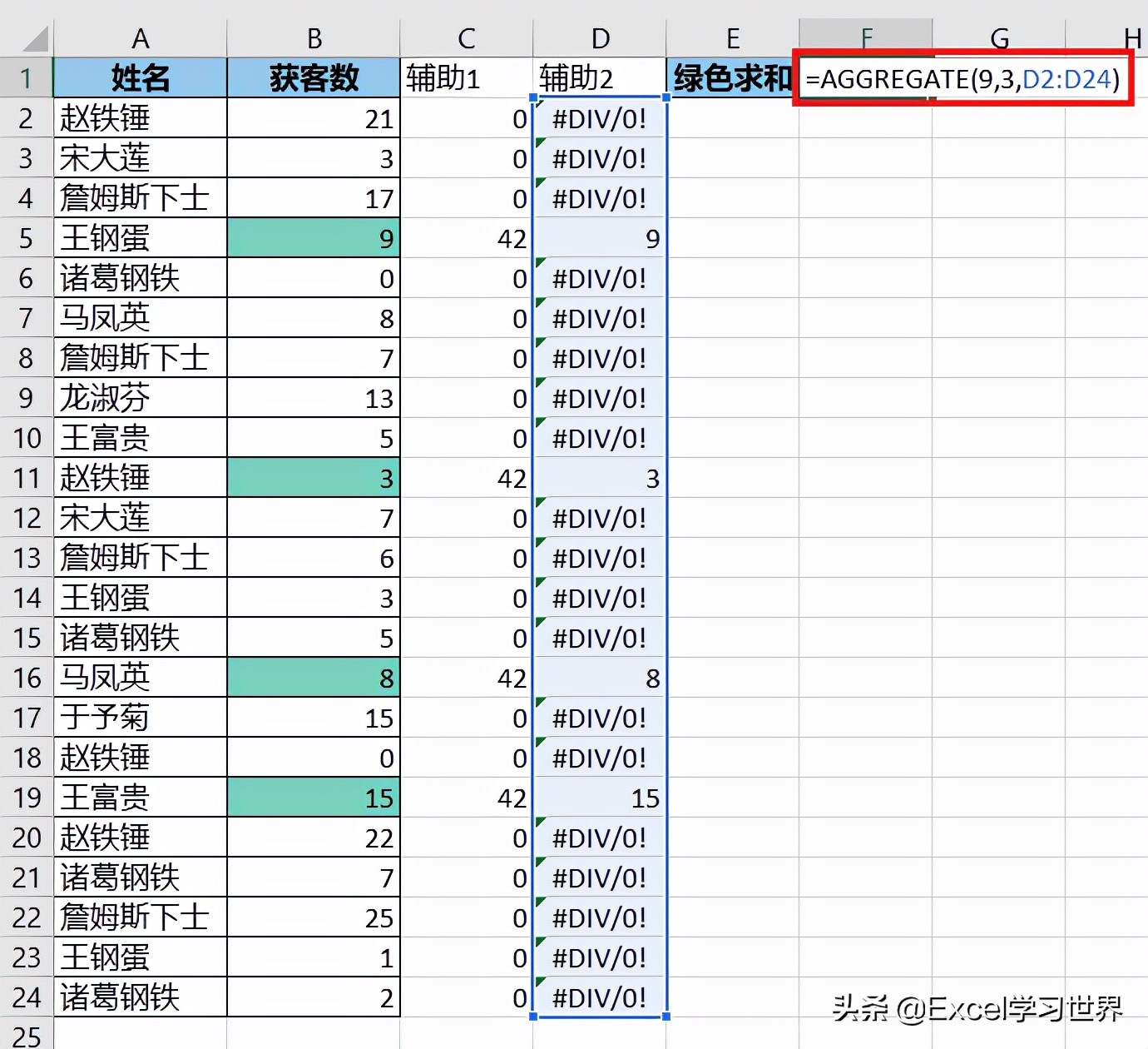 公式控千万别错过，用公式根据 Excel 单元格的颜色求和