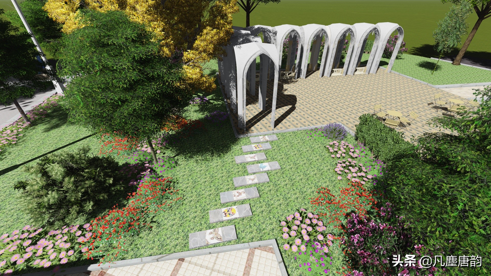 文化广场景观效果图(空间随想系列之景观——休闲文化广场)