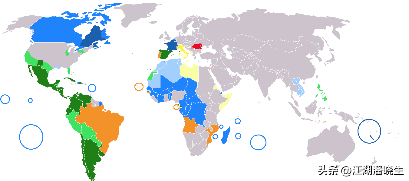 世界语言分布地图图片