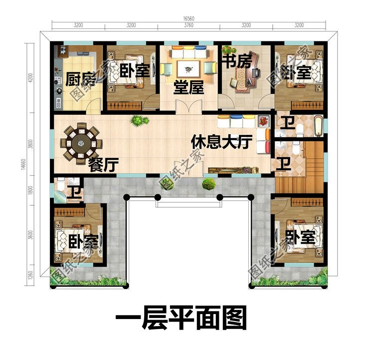 农村中式庭院别墅设计，白墙黛瓦搭配上超大庭院，美到怀疑人生