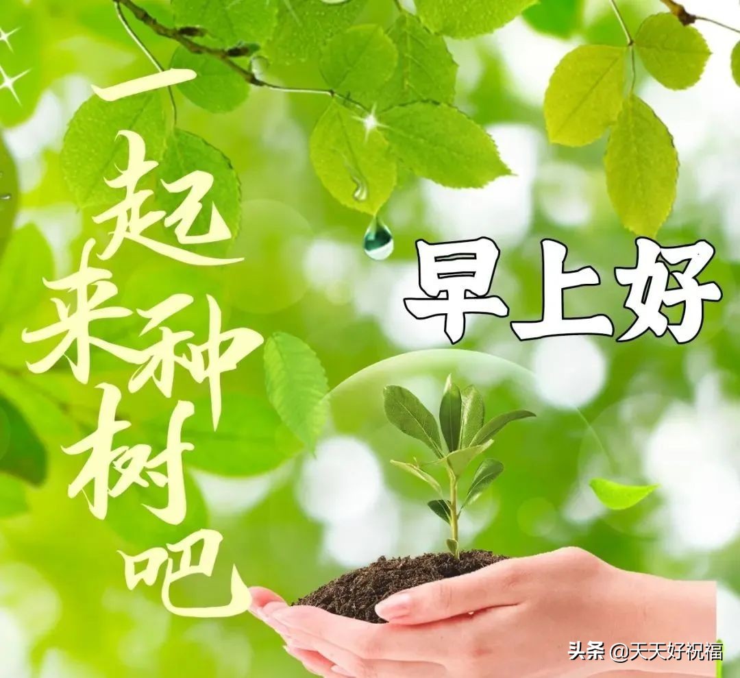 棵爱情树,夫妻恩爱家和睦;种下一棵快乐树,从此踏上幸福路,植树节快乐