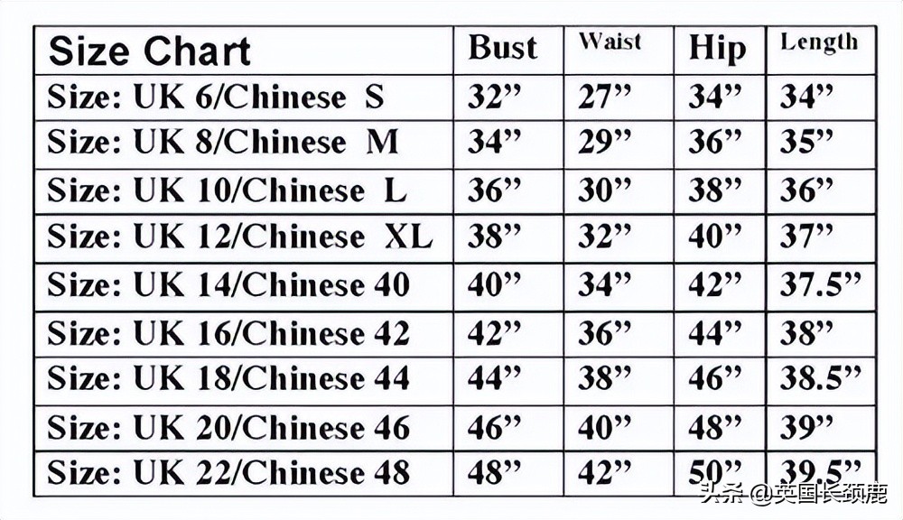 意大利码与中国对照表（分享中英美欧换算不同号对比）