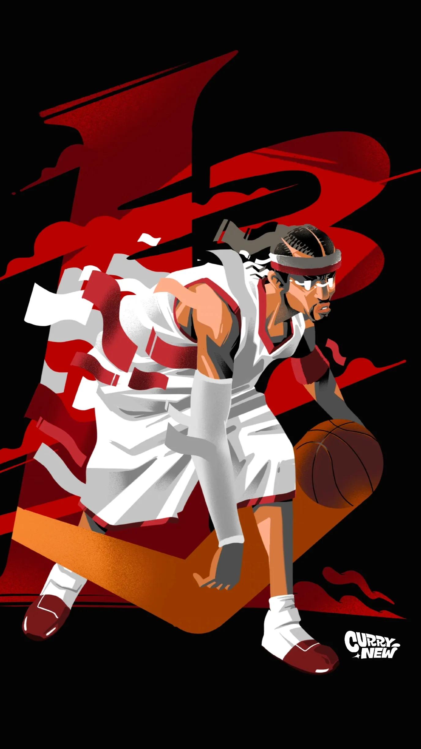 关于艾弗森的壁纸（篮球壁纸第十一期，一套精美绝伦的艾弗森壁纸，永远的答案）-趣拿体育