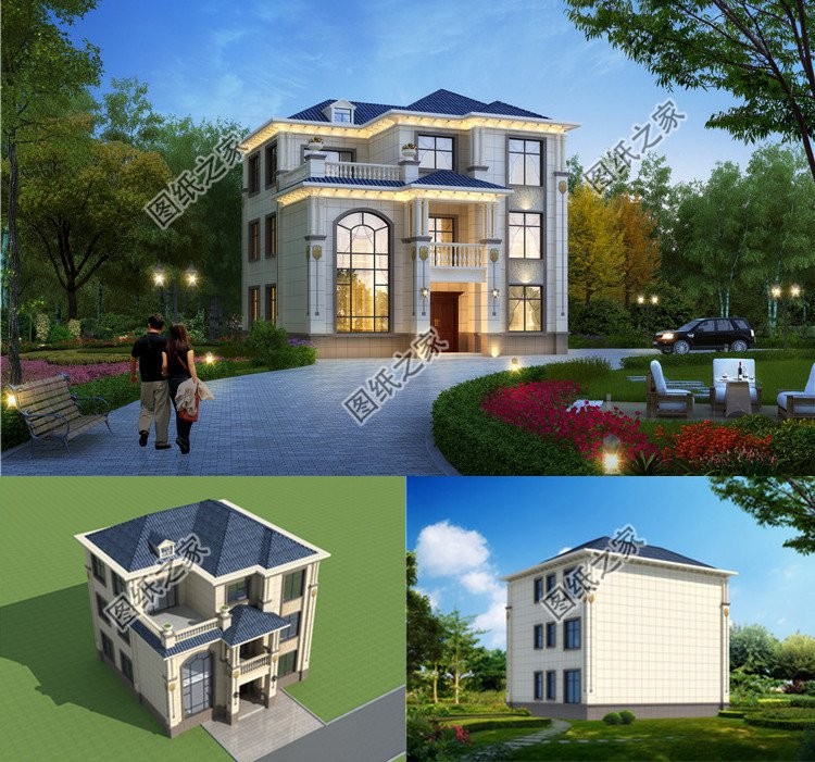 二层半简欧式别墅设计,室内功能充足,保证家人生活舒适温馨