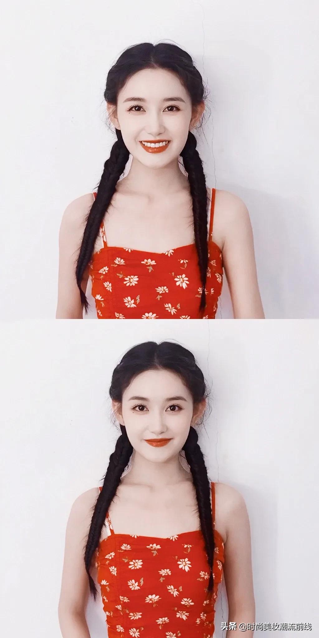 蒋依依，红果妹宝儿，麻花辫姑娘，好美