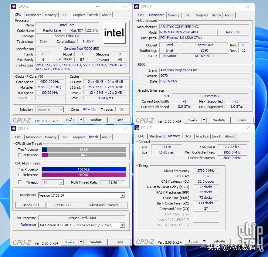 英特尔酷睿i9-13900K ES3 Raptor Lake工程样品主频可提升至5.5 GHz