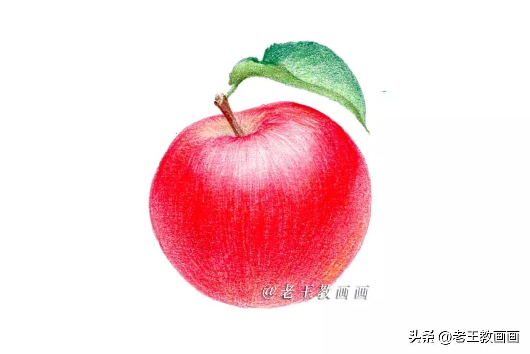 简笔画苹果的图片大全(苹果真那么难画吗？只需要6步，教你画一个苹果)