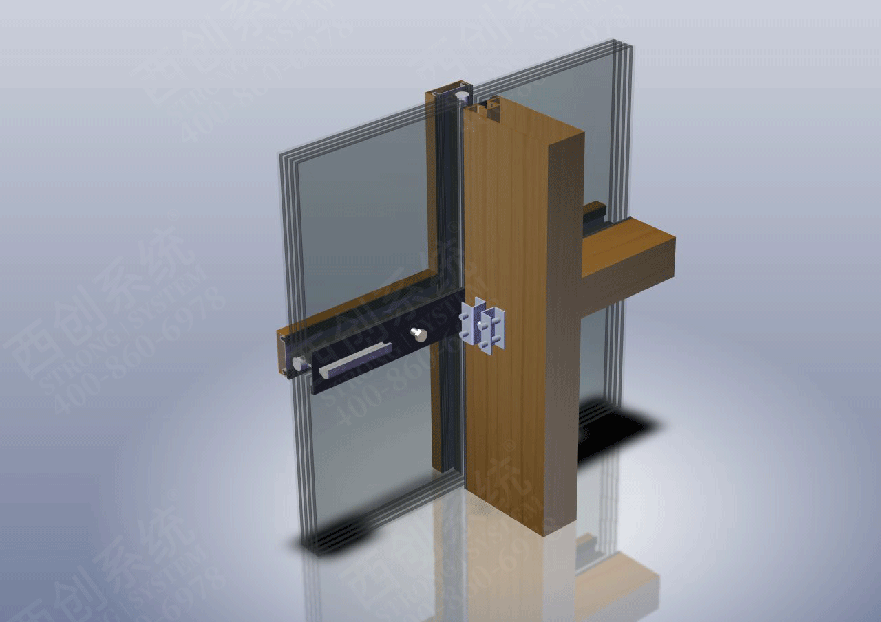 西创系统A类防火（2H）3mm精制钢玻璃幕墙系统(图8)