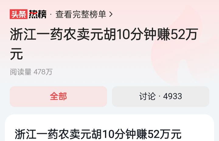 今日新元胡价格行情「新元胡的价格是多少」